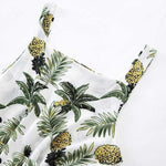 Pineapple Print Sleeveless Wide Leg Jumpsuit