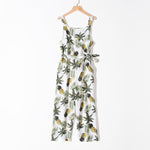 Pineapple Print Sleeveless Wide Leg Jumpsuit