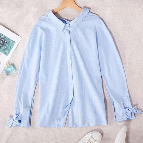 Long Sleeve Stripe Cotton Shirt