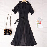 Long Sleeve Chiffon Duster