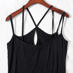 Criss Cross Spaghetti Strap Maxi Dress