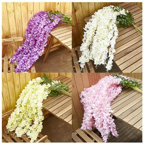 15 Strands Hanging Silk Wisteria Flower