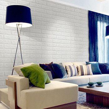 3D Brick Wall Wallpaper - A Little DIY Project to Improve Your Home!