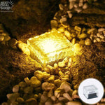 Solar-Powered Glass Brick Path Light - Heavy Duty Outdoor Lights!