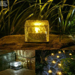 Solar-Powered Glass Brick Path Light - Heavy Duty Outdoor Lights!