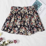 Floral Print Mini Skirt