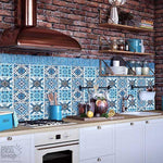 4 Pcs DIY Mediterranean Tile Stickers