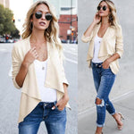 Drape Waterfall Suede Blazer