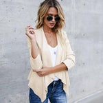 Drape Waterfall Suede Blazer