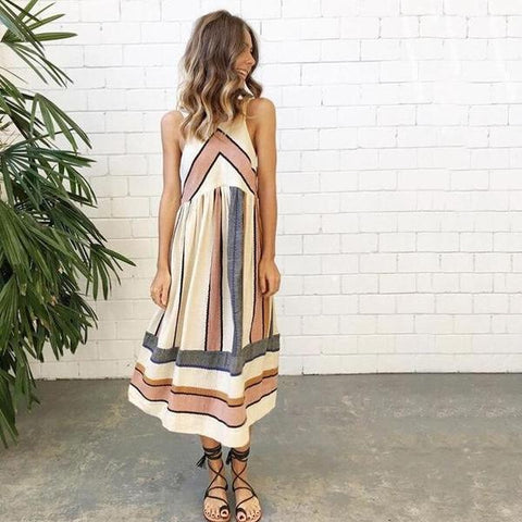 Femme Stripe Maxi Dress