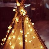 Solar-Powered LED Globe String Lights (Warm-White and Multi-Color Available)
