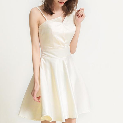 Pearl Silk Skater Dress