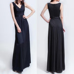 V-Neck Silky Evening Gown