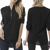 V Neck Cotton Blouse